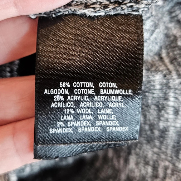 Moth Anthropologie Womens Black & Ivory Marbled Turtle Neck Sweater Sz S - Picture 13 of 16